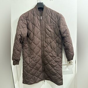 Quilted Brown Long Coat